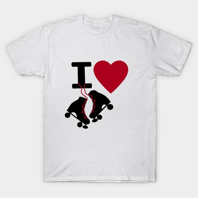 I Love Roller Skating T-Shirt by CBV